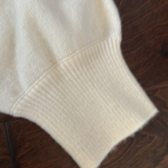 NWT J Crew Ivory wool blend sweater with rhinestone jewels detail - Picture 4 of 10